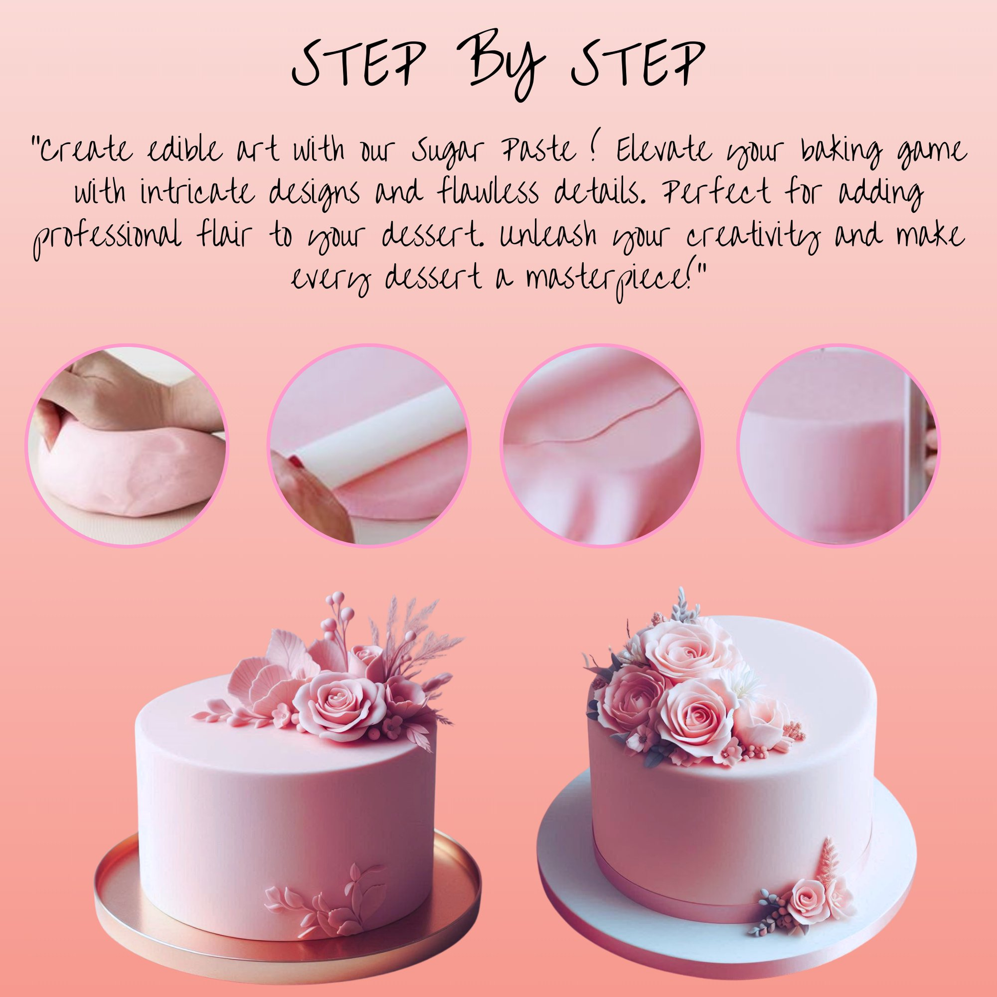 blush pink sugarpaste 250 gms