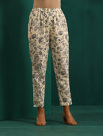 Thumbnail for trueBrowns Blue Floral Cotton Printed Relaxed Co-ord Set - Distacart