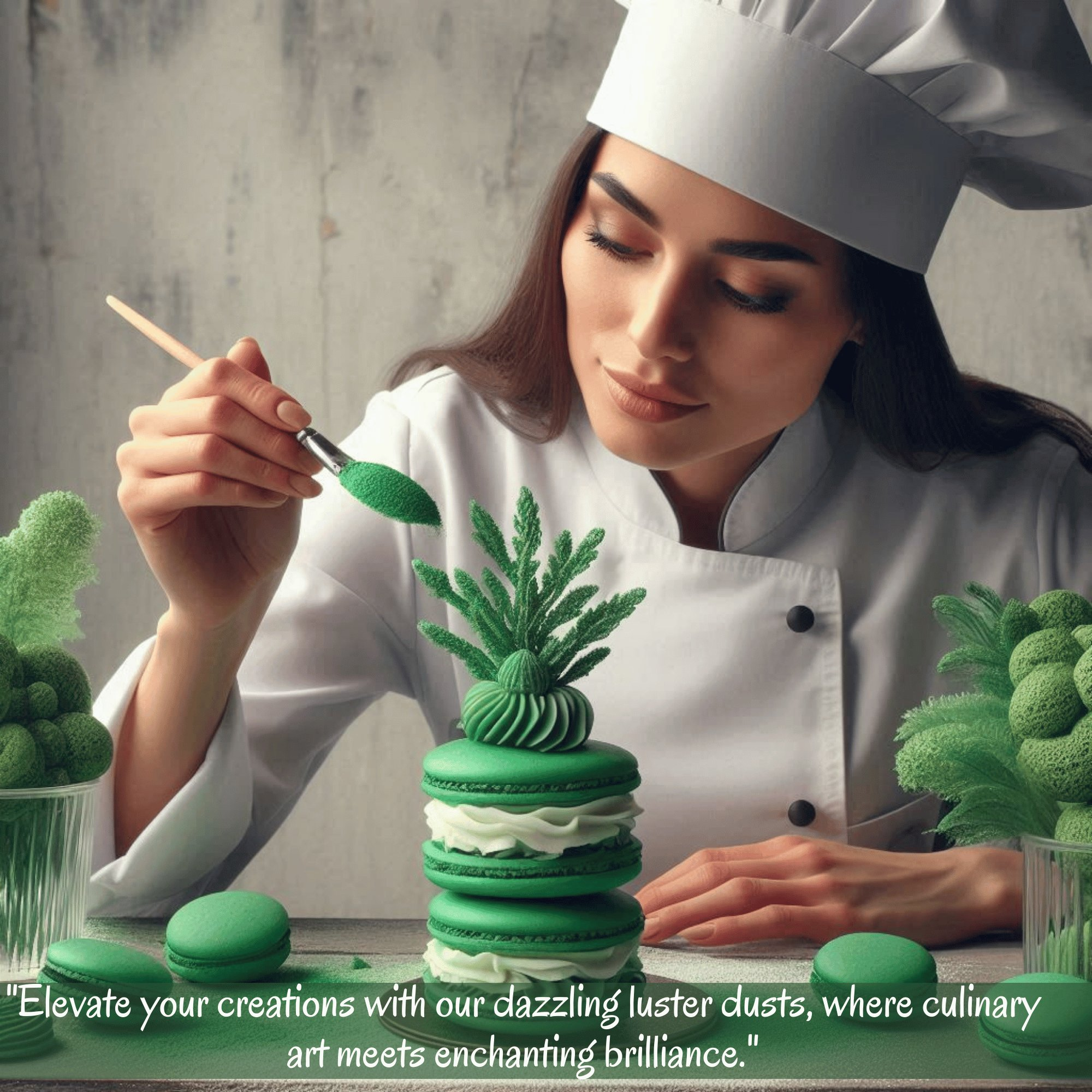 orchid green edible luster dust br 5 gms