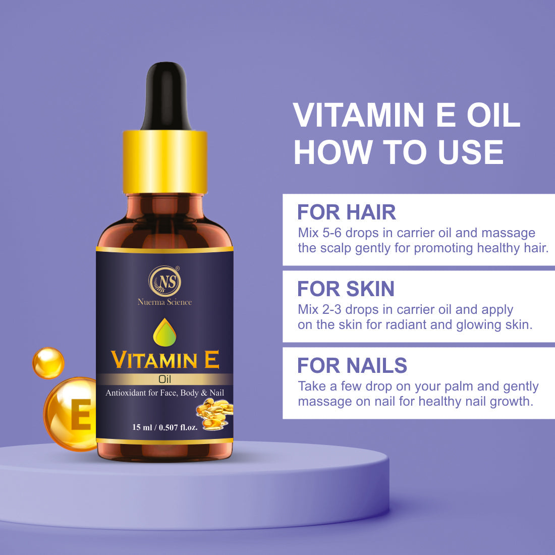 Nuerma Science Vitamin E Essential Oil for Face & Body - Distacart