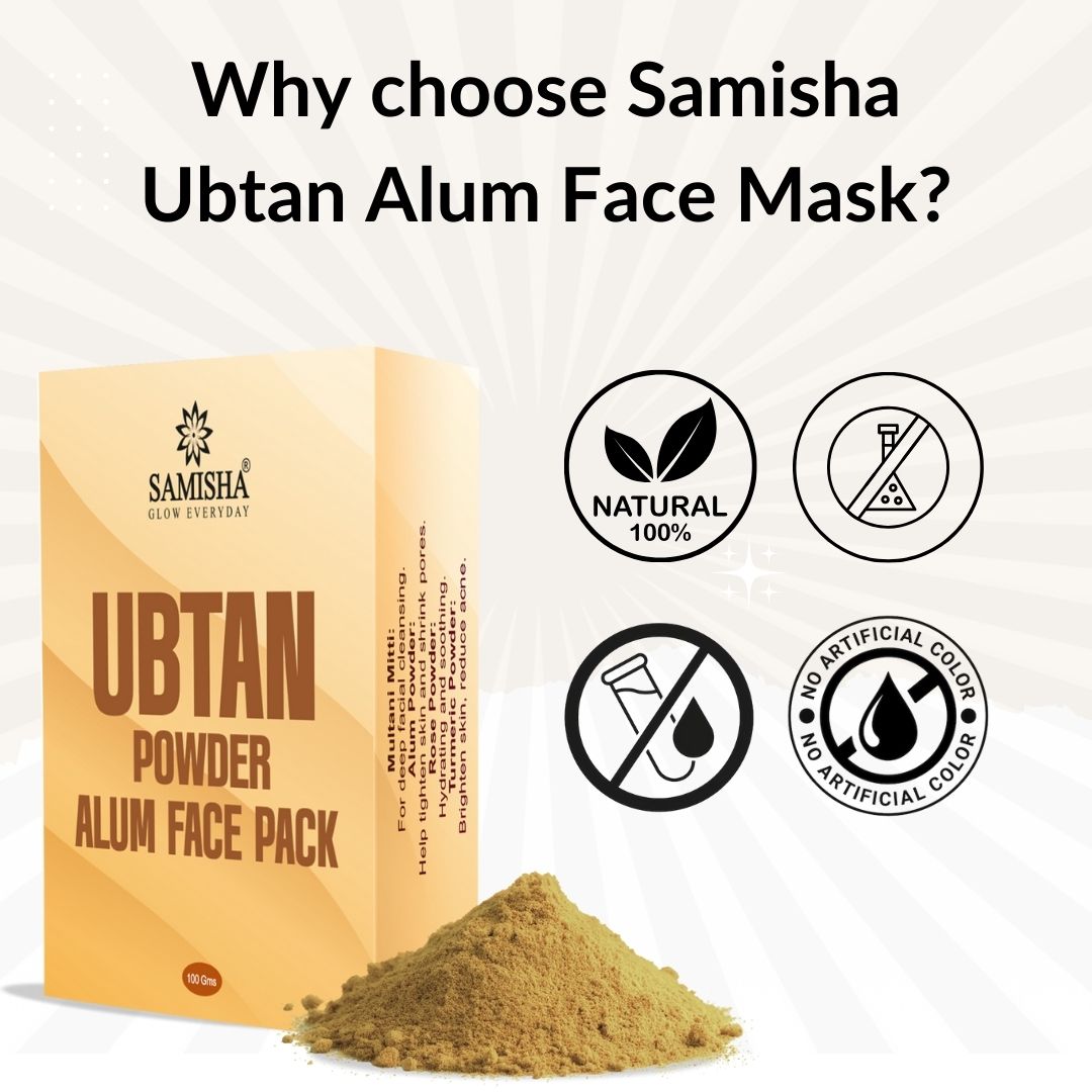 Samisha Ubtan Alum Face Pack With Rose – For Skin Tightening & Tan Removal - Distacart