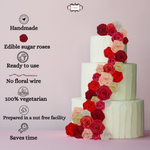 Thumbnail for confect sugar roses topper sugar roses for cake decorations edible classic pearl ivory roses pack of 12
