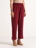 Thumbnail for trueBrowns Maroon Angrakha Kurta Set - Distacart