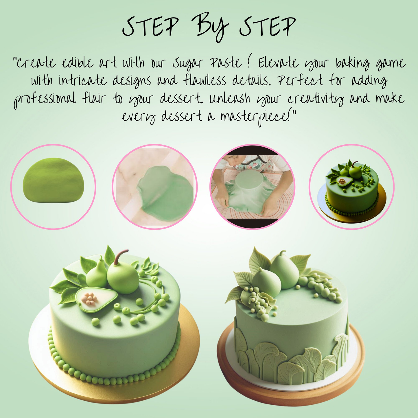 confect pea green sugarpaste br b 1 kg b