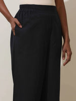 Thumbnail for trueBrowns Black Cotton Linen Co-Ord Set