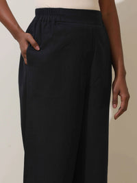 Thumbnail for trueBrowns Black Cotton Linen Co-Ord Set