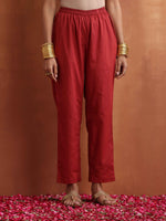 Thumbnail for trueBrowns Rust Print Kurta Co-ord Set