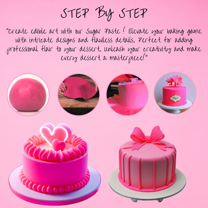 confect neon pink sugarpaste br b 250 gms b