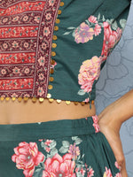 Thumbnail for Ahalyaa Printed Sequinned Ready to Wear Lehenga & Blouse With Dupatta - Distacart