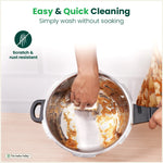 Thumbnail for The Indus Valley QuicKooker Tri-Steel Stainless Steel Pressure Cooker, Premium Quality, 3 Layer Heavy Bottom, 100% Safe, ISI Certified, Induction & Gas, 3/5 L