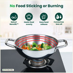 Thumbnail for The Indus Valley TurboCuk Tri-ply Stainless Steel Cookware Set: 24cm Kadai with Lid + 22cm Fry Pan + 16cm Sauce pan, Premium Quality, 3 Layer Thick Body, 100% Toxin-free, Non-stick, Induction & Gas