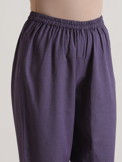 trueBrowns Plum Purple Relaxed Fit Co-Ord Set - Distacart