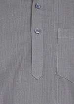 Thumbnail for Fabmade Slate Grey Linen Short Kurta Co-Ord Set - Distacart