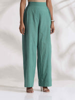 Thumbnail for trueBrowns Green Cotton Print Jacket Top Co-ord Set