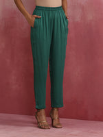 Thumbnail for trueBrowns Green Straight Kurta Co-ord Set