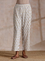 Thumbnail for trueBrowns Multi Color Floral Booti Print Cotton V-Square Neck Co-Ord Set - Distacart
