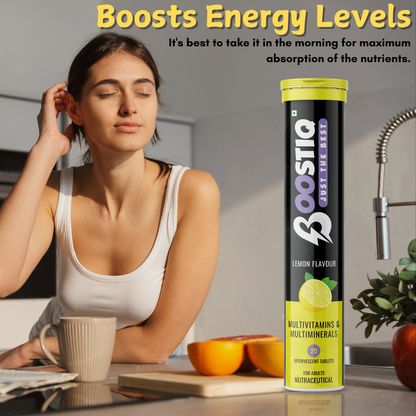 BOOSTIQ Multivitamin Effervescent Tablets - Lemon Flavour - Distacart