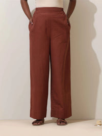 Thumbnail for trueBrowns Brown Cotton Linen Co-Ord Set