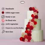 Thumbnail for confect edible rose cake toppers edible toppers roses for cake decorations 12 roses pearl roses