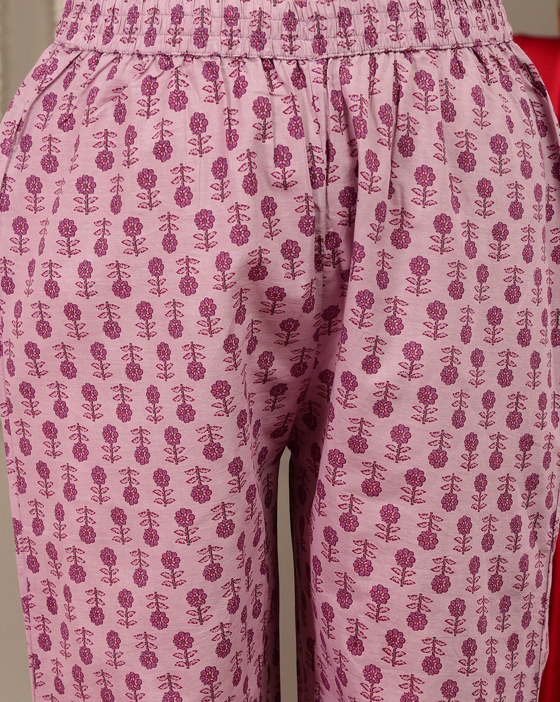 Varanga Women Purple Floral Printedstraight Kurta Paired With Tonal Printed Bottom And Dupatta - Distacart