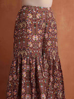 Thumbnail for trueBrowns Brown Print Sharara Set