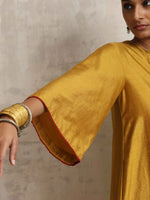 Thumbnail for trueBrowns Gold Silk Kurta Set - Distacart