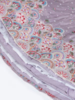 Thumbnail for House of Panchhi Burgundy Pure Georgette Sequins And Thread Embroidery Lehenga Choli & Dupatta - Distacart