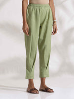 Thumbnail for trueBrowns Green Slub Pleated Co-ord Set