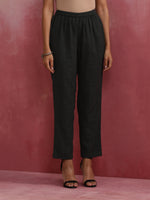 Thumbnail for trueBrowns Dark Olive Green Cotton Dobby Kurta Set - Distacart