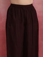 Thumbnail for trueBrowns Cola Viscose Silk Kurta Co-ord Set