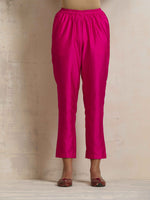 Thumbnail for trueBrowns Pink Silk High Slit Kurta Set - Distacart