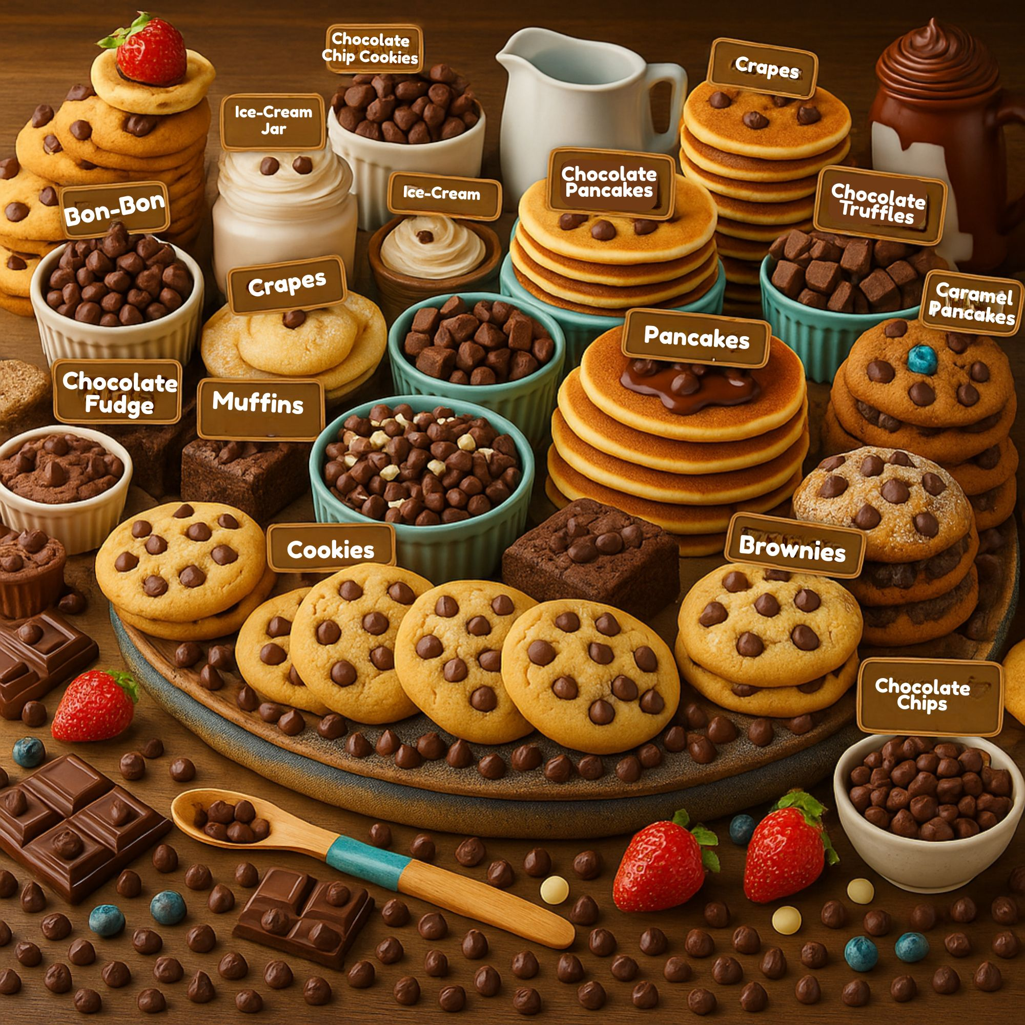 milk chocolate chips 100g