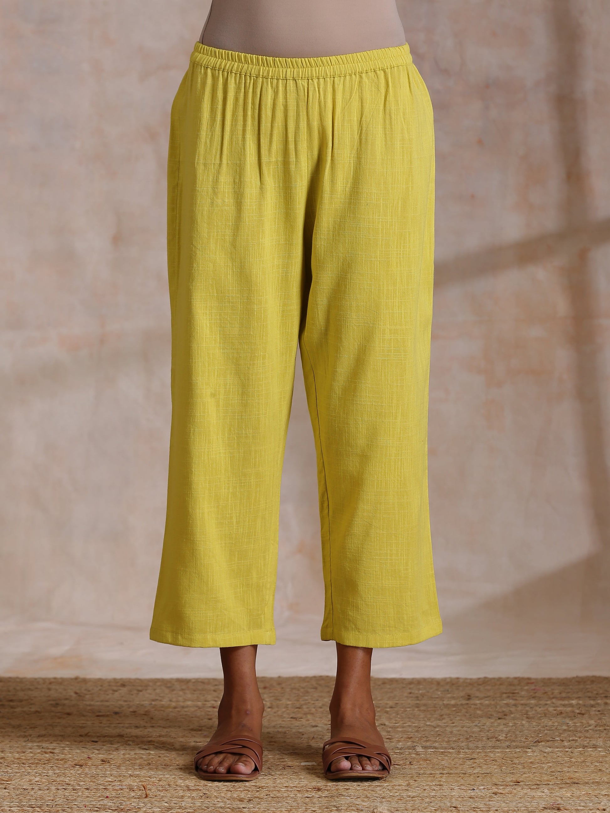 trueBrowns Lime Pink Zig-Zag Lines Print Cotton Kurta Pant Set - Distacart