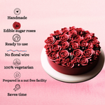 Thumbnail for sugar roses for cake cupcake decoration magenta 120 gms