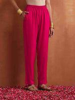 Thumbnail for trueBrowns Red Print Flared Anarkali Kurta Set - Distacart