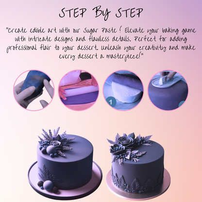 confect purple sugarpaste br b 250 gms b