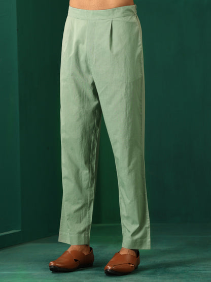 trueBrowns Men's Mint Green Dobby Co-ord Set - Distacart