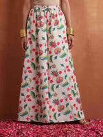 Thumbnail for trueBrowns Off White Print Sharara Set - Distacart