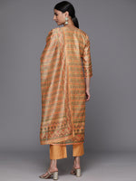 Thumbnail for Varanga Women Coral Printed, Straight Kurta Paired With Tonal Bottom And Printed Dupatta - Distacart