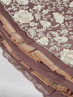 Thumbnail for House of Panchhi Rose Gold Pure Georgette Sequins And Thread Embroidery Lehenga Choli & Dupatta - Distacart