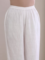 Thumbnail for trueBrowns White Slub Texture Short Angrakha Co-Ord Set - Distacart