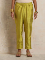 Thumbnail for trueBrowns Hot Pink Tissue Flared Kurta Set