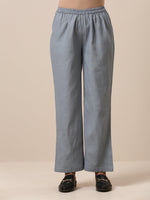Thumbnail for trueBrowns Cotton Steel Blue Short Co-Ord Set | Relove - Distacart