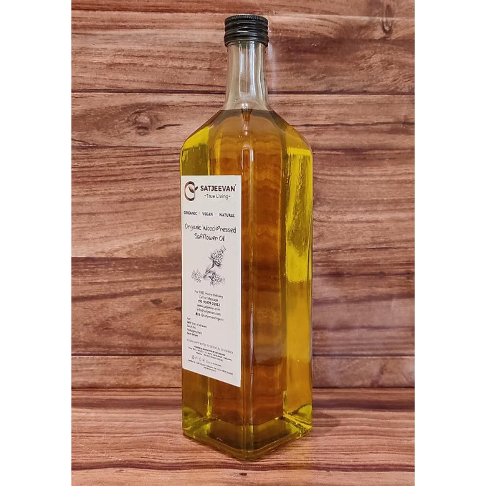 Satjeevan Organic Wood-Pressed Safflower Oil - Distacart