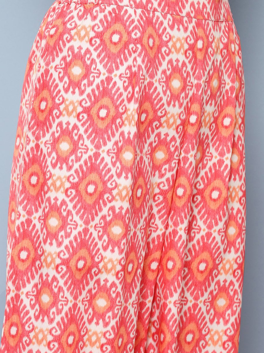 Ahalyaa Women Ethnic Motifs Printed Regular Gotta Patti Kurta with Palazzos - Distacart