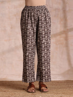 Thumbnail for trueBrowns Clay Dabu Geometric Print Cotton Pleated Co-Ord Set - Distacart