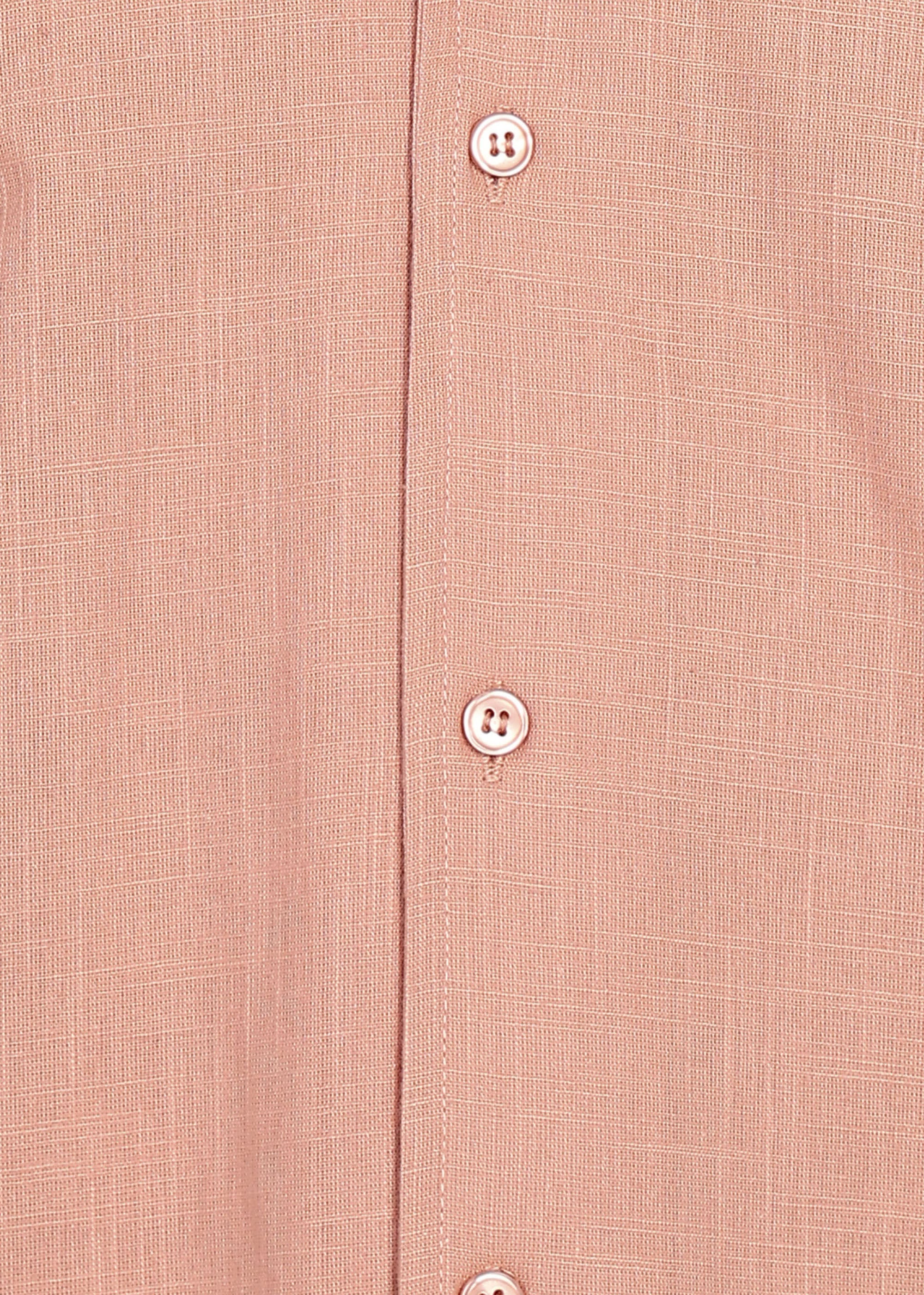 Fabmade Men’S Peach Linen Short-Sleeve Shirt - Distacart