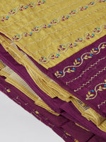 Thumbnail for House of Panchhi Green Pure Georgette Sequins And Thread Embroidery Lehenga Choli & Dupatta - Distacart