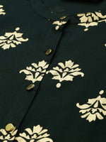 Thumbnail for All About You Women Green & Gold-toned Ethnic Motifs Printed Kurta with Palazzos - Distacart