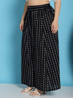 Thumbnail for TAG 7 Women Floral Printed Flared Pure Cotton Palazzos